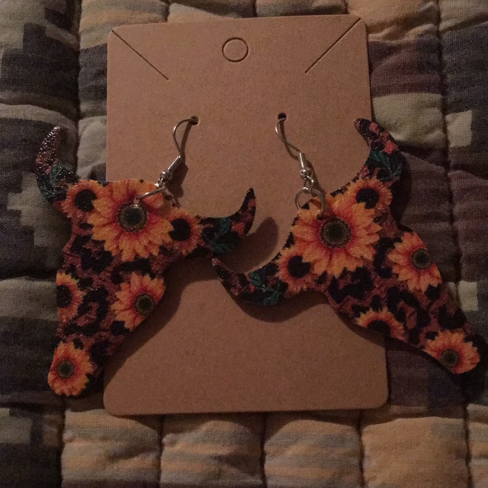 New! Light weight vegan leather earrings!